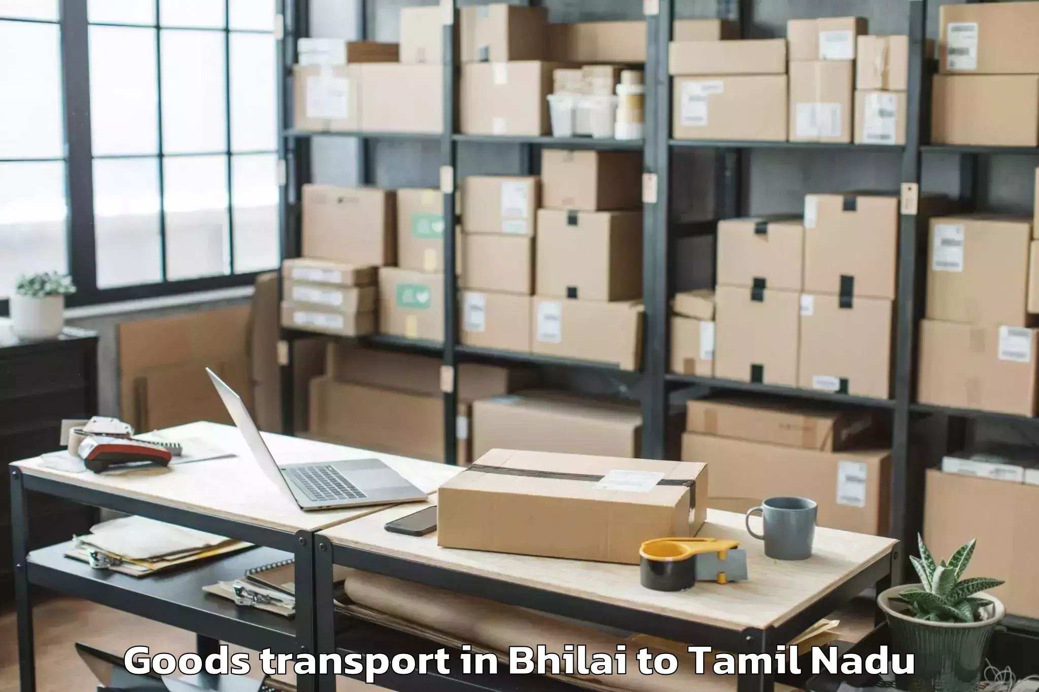 Affordable Bhilai to Walajapet Goods Transport